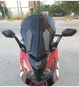 MOTOCAM SYM Cruisym 250 İ Ön Cam 2018 Model 57cm Siyah Renkli 4mm UZUN