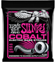 Ernie Ball P02734 Süper Slinky Kobalt Elektrik Bas Telleri, Ölçü 45-100