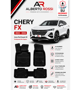 CHERY FX 2022 - 2026 Araca Özel Kauçuk 3D Profesyonel Oto Paspası