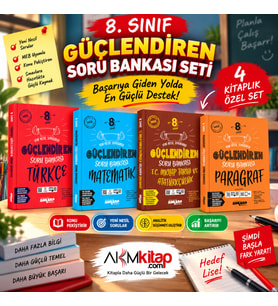 Ankara Yayıncılık 8.Sınıf Türkçe Matematik İnkılap ve Paragraf Soru Bankası Seti 4 Kitap