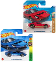 2 Araç Hot Wheels 71 Lamborghini Miura Sv Set - Lacivert & Kırmızı (1/64)