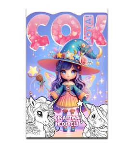 Çok Boya! Çıkartmalı Dev Boyama Kitabı-Sihir