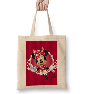 Minnie Mouse 04 Bez Çanta Uzun Saplı