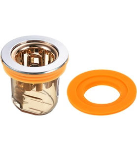 Yer Sifonu Koku Önleyici Çekirdek, Duş Yer Sifonu Geri Akış Önleyici Kanalizasyon Çekirdek Saç Yakalayıcı 32-50 mm/1,3-2 inç Borular için Banyo Mutfak Balkon, Turuncu