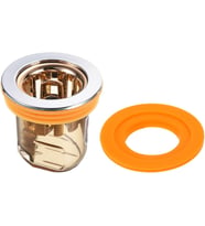 Yer Sifonu Koku Önleyici Çekirdek, Duş Yer Sifonu Geri Akış Önleyici Kanalizasyon Çekirdek Saç Yakalayıcı 32-50 mm/1,3-2 inç Borular için Banyo Mutfak Balkon, Turuncu