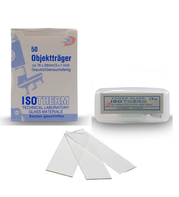 Mikroskop Lam ve Lamel Seti (Isotherm)(50 Adet Lam + 100 Adet