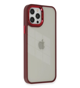 Pilelistore   iPhone 12 Pro Max Kılıf Dora Kapak - Kırmızı