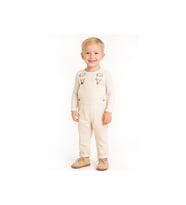 Unisex 1-4 Yaş Renkli Ham Salopet (Krem)
