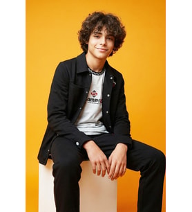 Erkek Çocuk Ceketli 3'lü Takım (Ceket+T-Shirt+Alt) 6-16 Yaş 12555S10 MODANINO (Siyah)