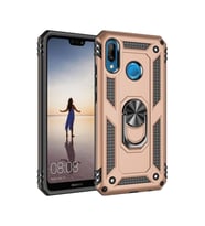 Huawei P20 Lite Kılıf Sofya Yüzüklü Kapak - Gold