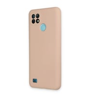 Realme C21 Kılıf Nano İçi Kadife  - Pudra