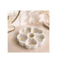 Çiçek Desenli Bölmeli Takı Organizeri, 14 cm, Yüzük, Küpe ve Kolye Saklama