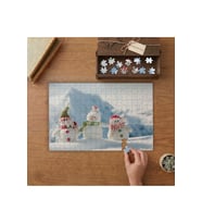 Sevimli Kardan Adamlar- Kış Eğlencesi Tasarımı 240 parça Ahşap Puzzle Ahşap Kutuda MP00149