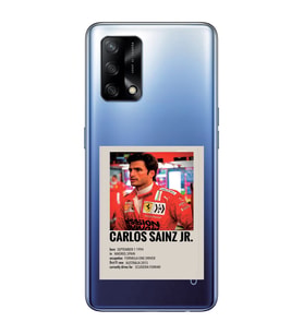Oppo A74 Uyumlu Carlos Sainz Desenli Şeffaf Telefon Kılıfı