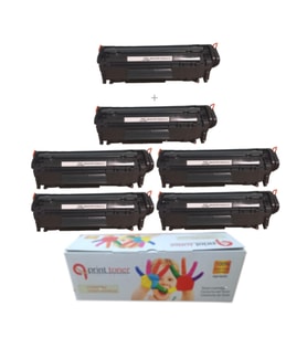 HP Çipli Q2612A 12A 5 + 1 Ekonomik Paket Garantili Uyumlu Toner 1010/1012/1015/1018/1020 Muadil Toner