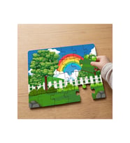 Renkli Gökkuşağı - Manzara Tasarımlı 24 Parça Ahşap Çocuk Puzzle MPK0318