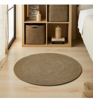 Ocean Home Textile Siyah Kırçıllı Jüt Halı Kilim Ø 80 cm