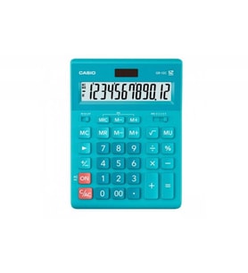 Casio GR-12C-LB 12 Hane Mavi Masa Üstü Hesap Makinesi