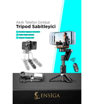360° Hareket Algılayıcı Akıllı Telefon Gimbal ve Tripod Seti