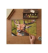 Geyik -Doğa - Hayvan Tasarımı 240 parça Ahşap Puzzle Ahşap Kutuda MP01602