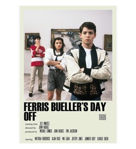 Ferris Bueller's Day Off Alternatif (2) Tablo Ahşap Poster Dekoratif