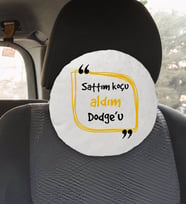 BK Gift Esprili Yuvarlak Araç Koltuk Yastığı-4