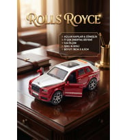 Rolls Royce Tarzı Lüks Makam Aracı Kırmızı - Sesli Işıklı Kapıları Açılan Sürtmeli Oyuncak Araba