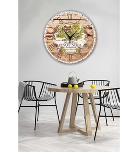 Bilge Retro Tasarımlı Duvar Saati 35 X 35 Cm (Baskılı)
