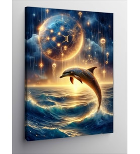 Kanvas Tablo Yunus Balığı Ve Astroloji