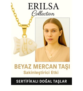 Sertifikalı Balık Model Beyaz Mercan Taşı Kolye – Saflığın ve Şansın Simgesi (Çok Renkli)