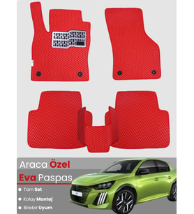 PEUGEOT 208 (2019-2025) Uyumlu EVA Paspas Tam Set–Araca Özel,Oto Paspas,Kolay Montaj