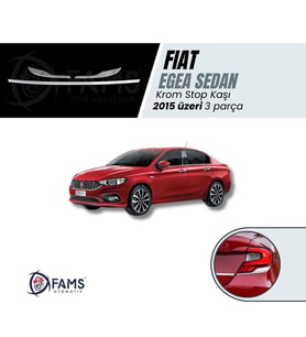 Fiat Egea Sedan Krom Stop Kaşı 3 parça 2015 ve üzeri Paslanmaz Çelik