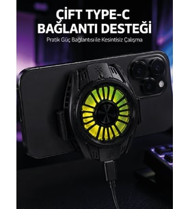 Manyetik Bağlantılı Çift Type-C Girişli Telefon Soğutucu