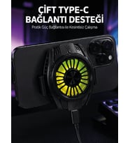 Manyetik Bağlantılı Çift Type-C Girişli Telefon Soğutucu