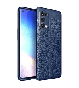 Oppo Reno 5 Pro 5G Kılıf Esnek Pu-Deri Leather-Pu Serisi Protected Case (Lacivert)