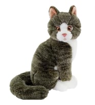Animals Of The World Oturan Gri Kedi 22 cm Peluş Oyuncak 20888
