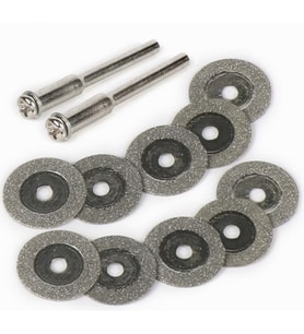 12 PARÇA 16 MM Dremel Elmas Taşlama Diski Miniİ Dairesel Disk Dremel İçin Mini Elmas Taşlama Kesme