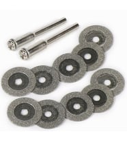12 PARÇA 16 MM Dremel Elmas Taşlama Diski Miniİ Dairesel Disk Dremel İçin Mini Elmas Taşlama Kesme