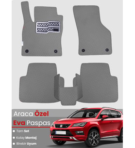 SEAT ATECA (2016-2020) Uyumlu EVA Paspas Tam Set–Oto Paspas,Araca Özel,Kolay Montaj