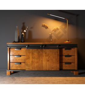Ntconcept Ares Masif Ahşap Ray Kapak Çekmeceli Konsol