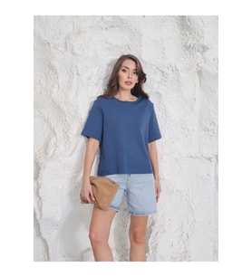Kadın Vatkalı T-Shirt – Pamuk İnterlok Kumaş
