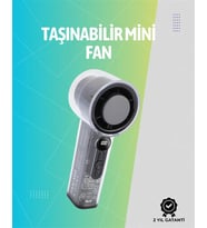 Mini El Fanı 3000mAh Pil Type-C Şarj Girişi Kompakt ve Hafif Tasarım
