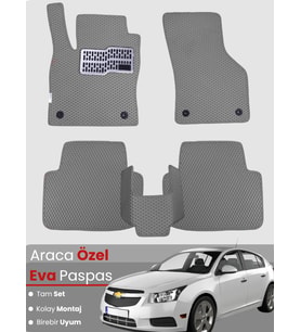 CHEVROLET CRUZE HATCHBACK (2008-2014) Uyumlu EVA Paspas Tam Set–Araca Özel,Su Geçirmez