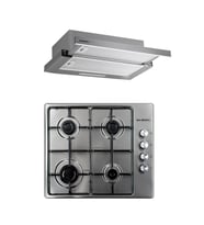 KUMTEL Inox Setüstü  2 li Set  (Ocak-Aspiratör) (Gri)