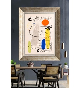 Tablore Joan Miro Galerie Maeght Soyut Sanat Çerçeveli Kanvas Tablo Modern Duvar Dekoru
