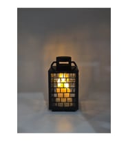 Dekoratif Pilli Led Mumlu Kandil Asılabilir Fener 21 x 11 cm