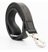 Klasik Deri Köpek Gezdirme Kayışı (Siyah, Medium)