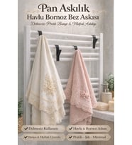 Pan Askılık Delmesiz Havlu Bornoz Askısı Duvar Askılığı 3 Adet