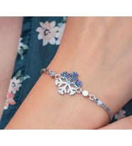 KAR TANESİ 925 AYAR GÜMÜŞ BİLEKLİK (Karışık)