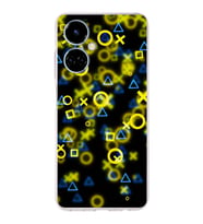 PrintiFy Tecno Camon 19 Uyumlu Kamera Korumalı Semboller Tasarımlı Şeffaf Silikon Kılıf